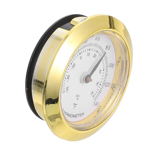 SOLUSTRE Kompakter Thermometer Hygrometer für und Außen Rundes Temperaturmessgerät für Gewächshaus Tee Box und Lagerung Design Leicht und Tragbar Einfache Ablesung von SOLUSTRE
