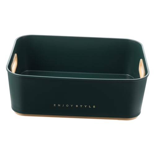 SOLUSTRE Kosmetik Aufbewahrungskorb Grün Multifunktionaler Badezimmer Organizer Desktop Box für Toilettenartikel Makeup Halter Langlebig und Kompakt für und Kleinteile von SOLUSTRE