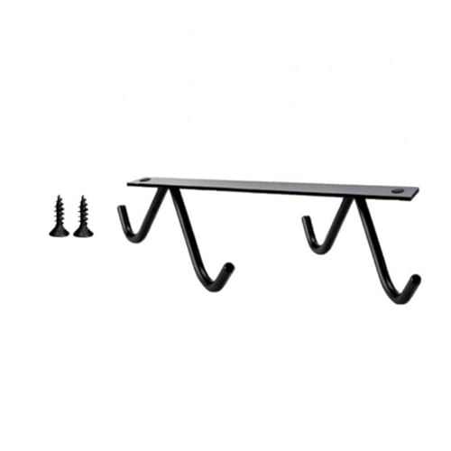 SOLUSTRE Küchenhaken Schwarz Wandhalterung für Tassen Löffel und Kochutensilien Platzsparender Küchen Organizer Rostfrei Einfach zu Montieren Vielseitiger Spatula Hanger für Schrank und von SOLUSTRE