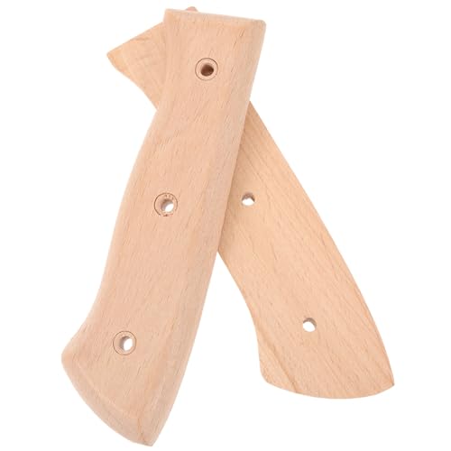 SOLUSTRE Küchenmessergriff aus Leichtem Rutschfestem Holz mit Ergonomischem Design Verschleißfest und Stoßfest Praktischer Ersatzgriff für Lockere Messergriffe Einfach zu Montieren und von SOLUSTRE