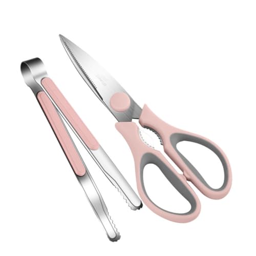 SOLUSTRE Küchenschere Set Bbq Schere mit Ergonomischem Rutschfestem Griff Multifunktionale Fleisch und Hähnchenschere Langlebig und Leicht zu Reinigen für Grill und Haushalt von SOLUSTRE