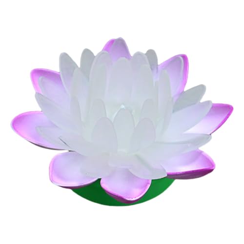 SOLUSTRE LED Lotus Laterne Künstliche Seerosen Schwimmlicht Lotusblume Wunschlicht Kerzen Licht Teichleuchte Teichlicht für Pool Teich Garten Deko Beleuchtung Lila SOLUSTRE LED Lotus Laterne Künstliche Seerosen Schwimmlicht Lotusblume Wunschlicht Kerzen Licht Teichleuchte Teichlicht für Pool Teich Garten Deko Beleuchtung Lila von SOLUSTRE