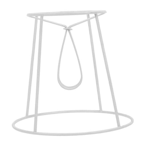 SOLUSTRE Lampenschirmhalter aus Metall Weiß DIY Konischer Lampenschirmrahmen Hitzebeständig Robust für Tisch Stehlampen Dekorativer Lampenschirmhalter für Heimdekoration von SOLUSTRE
