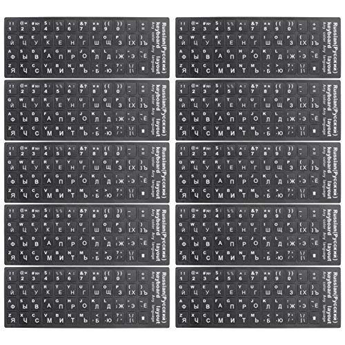 SOLUSTRE 10st Tastaturaufkleber Laptop-tastatur Aufkleber Notebook-tastatur-aufkleber Tastatur Buchstaben Ersatz Aufkleber Englisch Geschenk Pvc Schreibtisch Vereinigte Staaten Student Weiß von SOLUSTRE