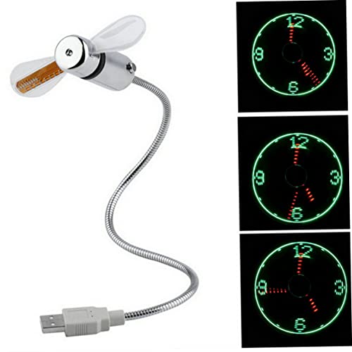 SOLUSTRE USB Ventilatoren Kühlung Display Laptop Mini Blinkend Für Lüfter Desktops Desktop Uhr Notebook USB LED USB von SOLUSTRE