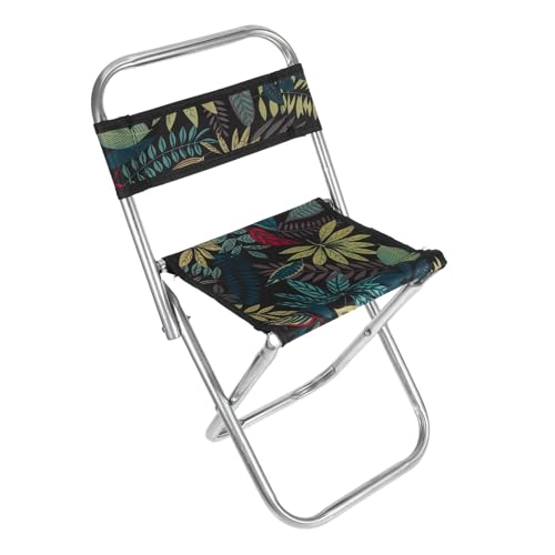 SOLUSTRE 90kg Faltbarer Grillhocker Tragbarer Klapphocker Für Außenbereich Campingstuhl Mit Rückenlehne Belastbar von SOLUSTRE