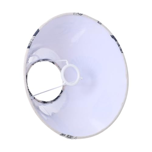 SOLUSTRE Leinen Lampenschirm mit Muschel motiv Retro Stoff Lampenschirm für Nachttischlampe Dekorativer Leichter Ersatz für Stehlampe und Tischlampe Installieren für Wohn Schlafzimmer von SOLUSTRE