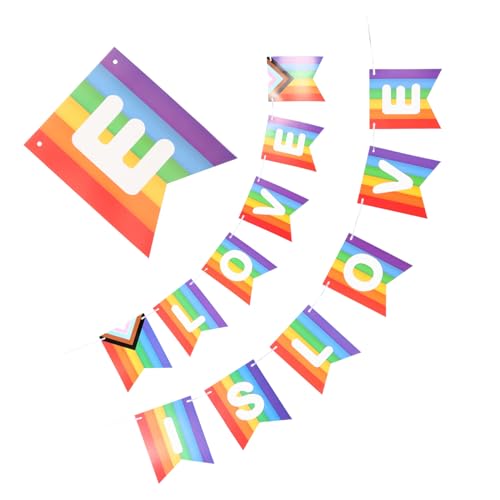 SOLUSTRE Lgbt Pride Party Banner aus Papier Leichtes Strapazierfähiges Regenbogen Deko Banner für Innen und Außen Geeignet für Karneval Themenparty Veranda und Lgbtq Events SOLUSTRE Lgbt Pride Party Banner aus Papier Leichtes Strapazierfähiges Regenbogen Deko Banner für Innen und Außen Geeignet für Karneval Themenparty Veranda und Lgbtq Events von SOLUSTRE
