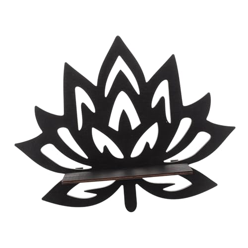 SOLUSTRE Lotusblumen Wandregal aus Holz Dekoratives Regal für Wandgestaltung Multifunktionale Ablage für Kerzen und Persönliche Gegenstände für Wohnzimmer und Schlafzimmer von SOLUSTRE