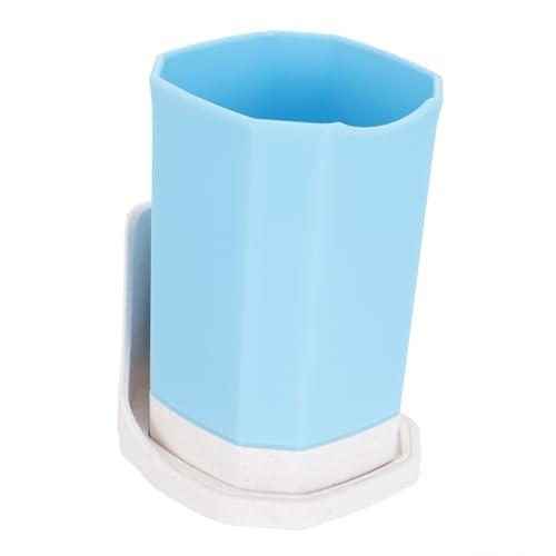 SOLUSTRE Magnetischer Zahnbürstenhalter Wandmontage Badezimmer Organizer mit PP Material Rutschfestem Becher Magnetischem Design für Einfache Entnahme und Natürliche Trocknung Aufbewahrung von SOLUSTRE