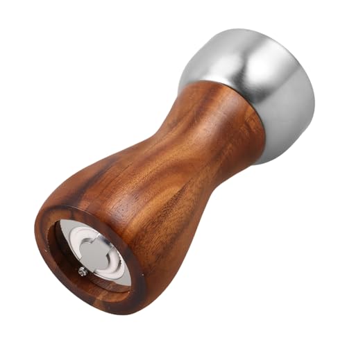 SOLUSTRE Manuelle Pfeffermühle Aus Holz Handbetriebene Pfeffermühlen Mühle Für Die Küche Kleine Pfeffermühle Pfeffermühle Pfeffer Und Salz Keramik Hellbraun von SOLUSTRE