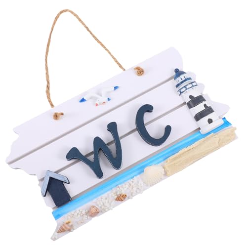 SOLUSTRE Mediterranes Wc Schild Leichtes Toiletten Türschild Dekoratives Indikationsschild für Hotel Restaurant Allgemeine Toiletten Geeignet Vielseitige Türdekoration von SOLUSTRE