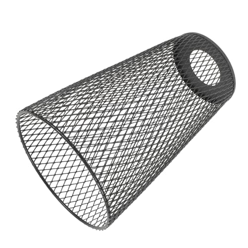 SOLUSTRE Metall Lampenschirm Schwarz Hängelampe mit Retro Industriellem Design Dekorativer Netzschirm für Esszimmer Bar Restaurant Einfacher Aufbau Warmes Licht Atmosphäre von SOLUSTRE