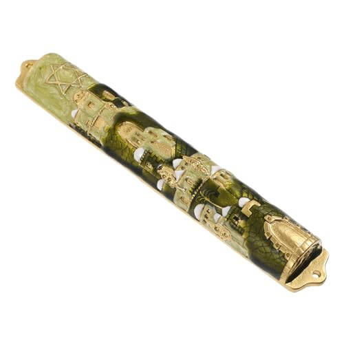 SOLUSTRE Mezuzah Türschild mit Segensschriftrolle Robuste Judaica Wohnraumdekoration Langlebige Segen Dekor Verzierung für Haustür Stilvolles Religiöses Schmuckstück von SOLUSTRE