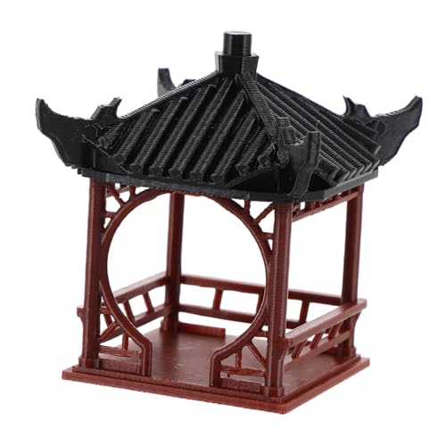 SOLUSTRE Mikrolandschaft Steingarten Sandtisch-Modell Mini-pavillon-Statue Bonsai-dekorationszubehör Aquariumdekorationen Bonsai Dekoration Miniatur-pavillon-Figur Miniatur-Dinge Plastik von SOLUSTRE