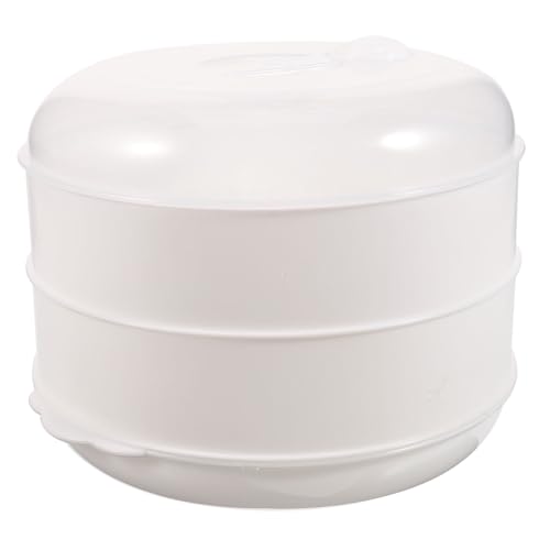 SOLUSTRE Mikrowellen-dampfgarer mit Deckel Platzsparend Sicher für Gedämpfte Speisen Feuchtigkeitsbewahrend für Dim Sum Reis Teigdämpfung mit Seitlichen Griffen Mikrowellengeeignet von SOLUSTRE