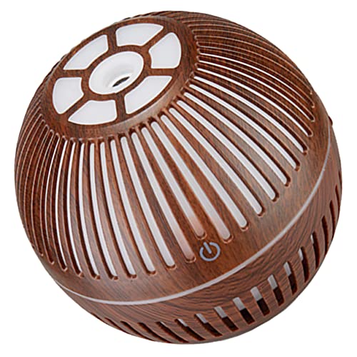 SOLUSTRE Mini Aromatherapie Diffuser Holzmaserung Dekorativer Desktop Luftbefeuchter Langlebig und Einfach zu Laden als Schlafzimmer Duft Ornament und Geburtstagsgeschenk von SOLUSTRE