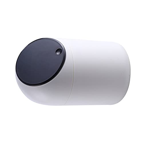 SOLUSTRE Mini Desktop Mülleimer mit Druckdeckel Kleiner Abfallbehälter für Schreibtisch und Nachttische Platzsparend für Papiermüll und Recycling von SOLUSTRE