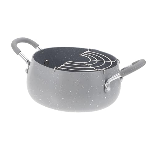 SOLUSTRE Mini Frying Pot Japanischer Tempura Fritteuse mit Ablagerost Tiefes Home Frying Pot für Frittierte Hähnchenschenkel Pommes Frites Fisch und Garnelen für Camping und SOLUSTRE Mini Frying Pot Japanischer Tempura Fritteuse mit Ablagerost Tiefes Home Frying Pot für Frittierte Hähnchenschenkel Pommes Frites Fisch und Garnelen für Camping und von SOLUSTRE