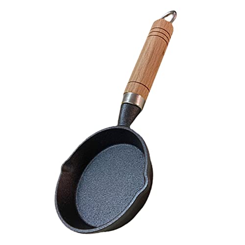 SOLUSTRE Mini Gusseisenpfanne mit Holzgriff Kleine Bratpfanne für Eier Hitzebeständig Antihaftbeschichtet Komfortabel Isolierend für Haushalt und Restaurant Vielseitig Einsetzbar Einfach SOLUSTRE Mini Gusseisenpfanne mit Holzgriff Kleine Bratpfanne für Eier Hitzebeständig Antihaftbeschichtet Komfortabel Isolierend für Haushalt und Restaurant Vielseitig Einsetzbar Einfach von SOLUSTRE