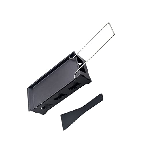 SOLUSTRE Mini Käse Grill Set Tragbares Antihaftbeschichtetes Backblech mit Stahlgriff Schwarzem Ofenrost und Kleinem Spatel Hitzebeständig für Camping Picknick und Käsefondue SOLUSTRE Mini Käse Grill Set Tragbares Antihaftbeschichtetes Backblech mit Stahlgriff Schwarzem Ofenrost und Kleinem Spatel Hitzebeständig für Camping Picknick und Käsefondue von SOLUSTRE