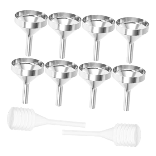 SOLUSTRE Mini Metalltrichter Teiliges mit Großen Trichtern und Spritzpipetten Langlebig Leicht zu Reinigen zum Präzisen Abfüllen von Parfümflaschen und Ätherischen Ölen von SOLUSTRE