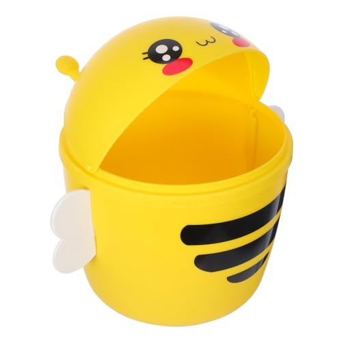 SOLUSTRE Mini Mülleimer mit Deckel Cartoon Abfalleimer für Schreibtisch für Büro Küche und Wohnzimmer Praktischer und Lustiger Tischmülleimer für Papierabfälle SOLUSTRE Mini Mülleimer mit Deckel Cartoon Abfalleimer für Schreibtisch für Büro Küche und Wohnzimmer Praktischer und Lustiger Tischmülleimer für Papierabfälle von SOLUSTRE