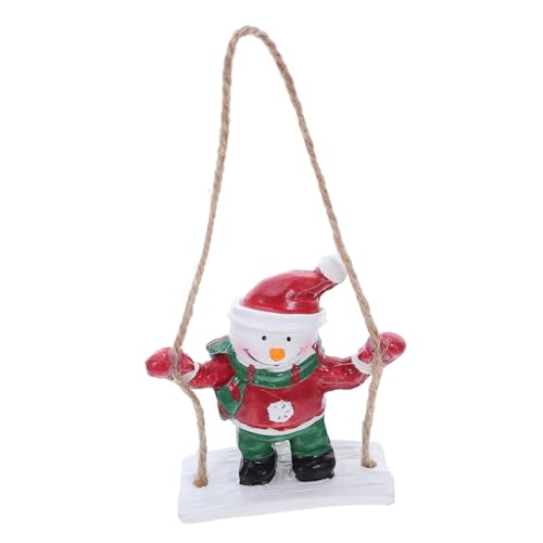 SOLUSTRE Mini Schneemann -hängeschmuck Aus Harz Weihnachtsbaumschmuck Party-Ornament Schneemann-Dekorationen Weihnachtsschmuck Aus Harz Weihnachtsbaumschmuck von SOLUSTRE