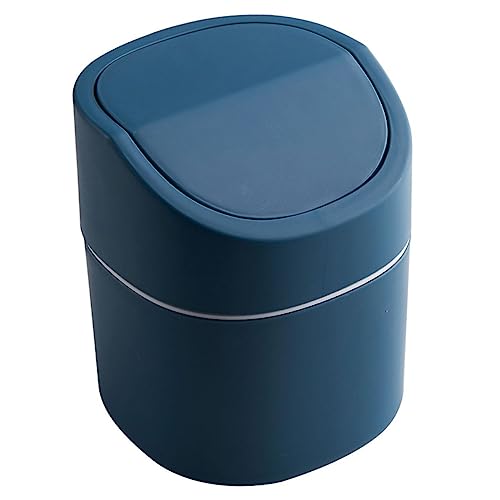 SOLUSTRE Mini Tischabfalleimer mit Schwenkbarem Deckel Kompakter Desktop Mülleimer aus Robustem Material Geruchsdicht und Vielseitig für Büro Küche Badezimmer und Auto Farbenfrohe von SOLUSTRE