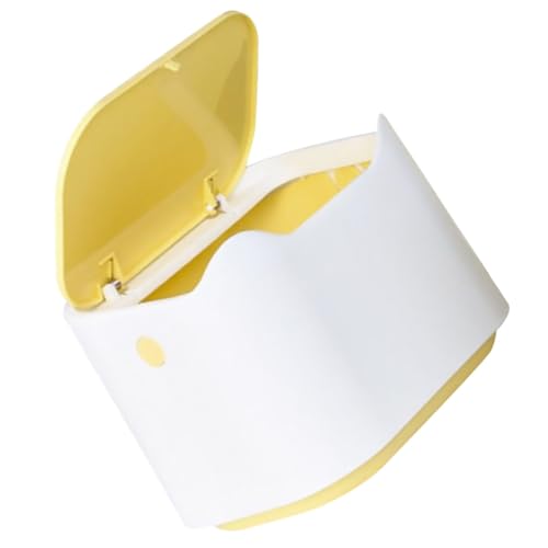 SOLUSTRE Mini Tischmülleimer mit Klappdeckel Dekorativer Press Abfalleimer für Schreibtisch und Wohnzimmer Kompakter Praktischer Desktop Mülleimer in Gelb Vielseitig als Kleiner SOLUSTRE Mini Tischmülleimer mit Klappdeckel Dekorativer Press Abfalleimer für Schreibtisch und Wohnzimmer Kompakter Praktischer Desktop Mülleimer in Gelb Vielseitig als Kleiner von SOLUSTRE