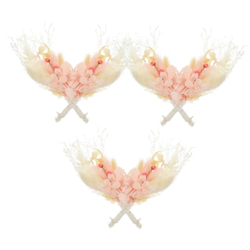 SOLUSTRE Mini Trockenblumensträuße DIY Dekoration Natürliche Getrocknete Blumen für Vase Hochzeits und Wohnaccessoires Rustikal Geeignet von SOLUSTRE