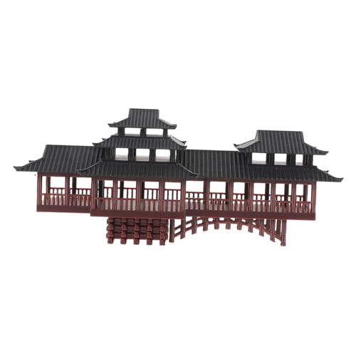SOLUSTRE Miniatur Asiatische Gartenbrücke mit Bogen Antike Architektur Figurine Bonsai Dekoration und Aquarium Ornament Kleine Überdachte Brücke für Garten und Terrarium SOLUSTRE Miniatur Asiatische Gartenbrücke mit Bogen Antike Architektur Figurine Bonsai Dekoration und Aquarium Ornament Kleine Überdachte Brücke für Garten und Terrarium von SOLUSTRE