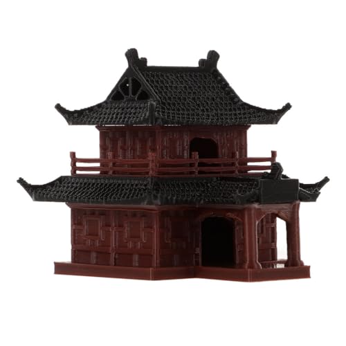SOLUSTRE Miniatur-Pagoden-Statue: Chinesischer Mini-Pavillon-Turm, asiatisches Zen-Garten- für Mikro-Landschaftsornamente, Aquarium-, Feengarten-Zubehör von SOLUSTRE