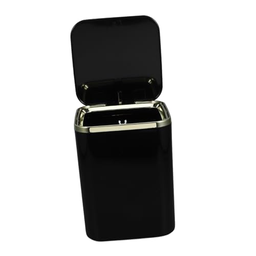SOLUSTRE Miniatur Tischabfalleimer mit Deckel Abs Kompakt und Robust Multifunktionaler Schreibtisch Organizer für Müll Stifte und Kleinteile Tragbar Schwarz für Büro und Zuhause von SOLUSTRE
