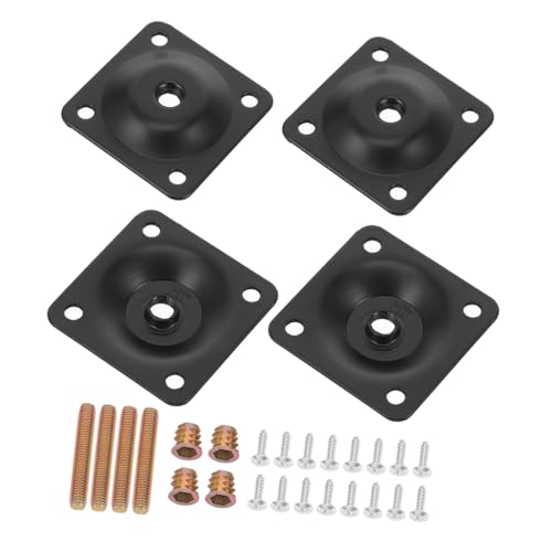 SOLUSTRE Möbelbein Montageplatte aus Robustem Teiliges Stabile Verbindung für Tisch und Sofabeine Vorgebohrt für Einfache Installation Langlebige Möbelbein Befestigungsplatten für DIY von SOLUSTRE