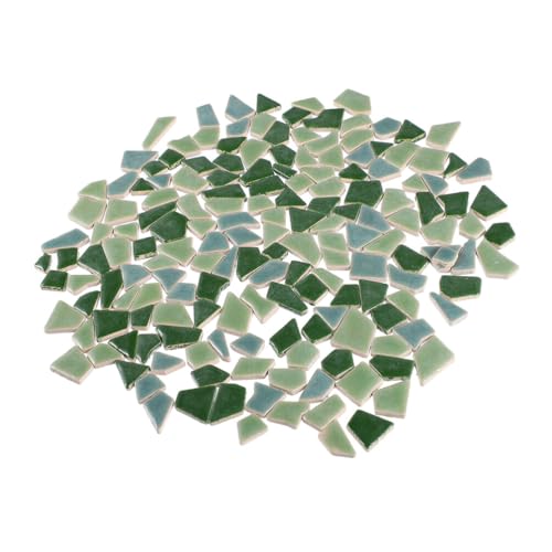 SOLUSTRE Mosaik-Keramikstücke 400 G Gebrochene Keramikfliesen Kunsthandwerk Mosaik Für Fotorahmen Mosaik Bad Pool Außendekoration Grün SOLUSTRE Mosaik-Keramikstücke 400 G Gebrochene Keramikfliesen Kunsthandwerk Mosaik Für Fotorahmen Mosaik Bad Pool Außendekoration Grün von SOLUSTRE