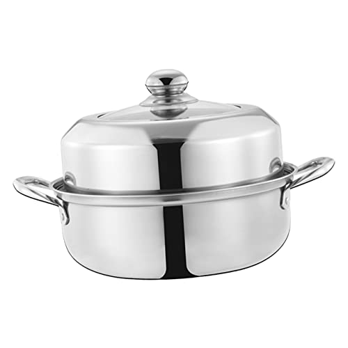 SOLUSTRE Multifunktionaler Dampfgarer aus 28cm Doppelschichtiger Dampftopf für Induktions und Gasherde Platzsparend zum Dämpfen von Lebensmitteln und Suppentopf SOLUSTRE Multifunktionaler Dampfgarer aus 28cm Doppelschichtiger Dampftopf für Induktions und Gasherde Platzsparend zum Dämpfen von Lebensmitteln und Suppentopf von SOLUSTRE