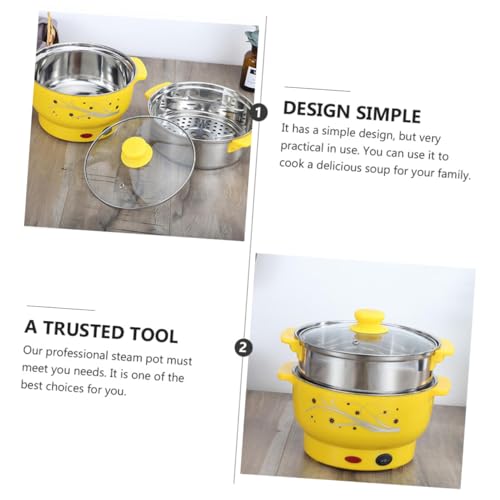 SOLUSTRE Multifunktionaler Dampfgarer mit Edelstahl Doppelschicht Verbrüh Schutz Vielseitiger Kochkessel für Zuhause und Büro Inklusive Edelstahldampfeinsatz Energiesparend Zufällige Farbe SOLUSTRE Multifunktionaler Dampfgarer mit Edelstahl Doppelschicht Verbrüh Schutz Vielseitiger Kochkessel für Zuhause und Büro Inklusive Edelstahldampfeinsatz Energiesparend Zufällige Farbe von SOLUSTRE