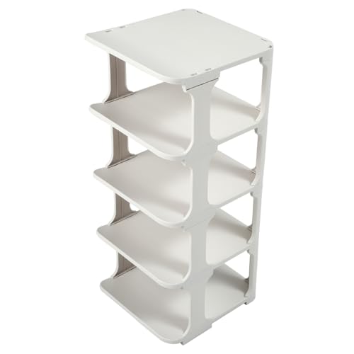 SOLUSTRE Multilagiger Kunststoff Schuhorganizer Freikonfigurierbares Schuhregal Stabiler Schuhhalter Platzsparend Praktisches DIY Stapelsystem Modernes Design für Flur und Zuhause von SOLUSTRE