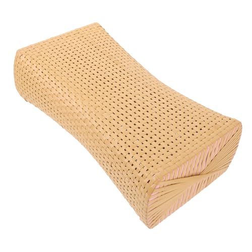 SOLUSTRE Nackenstützkissen aus Simuliertem Rattan Atmungsaktiv Mittlere Kühlendes Halspolster gegen Nackenschmerzen Geeignet für Senioren und Schlafzimmergebrauch von SOLUSTRE