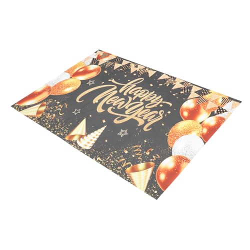 SOLUSTRE Neujahrs Partybanner Langlebiges Polyester Hintergrund Dekoration mit Glänzendem Goldmuster für Festliche Fotokulisse und Stimmungsvolle Silvesterfeier Wohnzimmer Küche Büro SOLUSTRE Neujahrs Partybanner Langlebiges Polyester Hintergrund Dekoration mit Glänzendem Goldmuster für Festliche Fotokulisse und Stimmungsvolle Silvesterfeier Wohnzimmer Küche Büro von SOLUSTRE