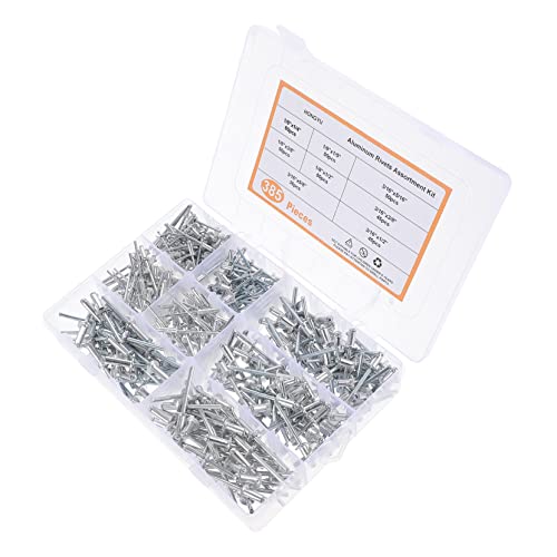 SOLUSTRE 1 Satz Blindniete Nieten Aus Messing Sortiment Niet Selbstschließende Nieten Ornament-sets Nieten Befestigungselemente Griffnieten Nietzange Kombination Verpackt Aluminiumlegierung von SOLUSTRE