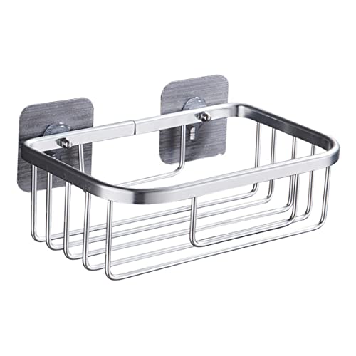 SOLUSTRE No Punching Toilettenpapierhalter Saugnapf Wc Rollenhalter Aluminium Tissue Roll Aufbewahrungsrack für Bad Hotel Badezimmer mit Ablage und Hohlem Abflussfreundlichem Design von SOLUSTRE