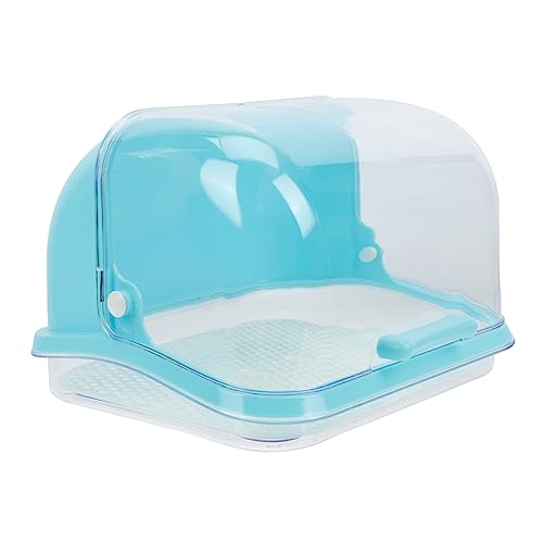 SOLUSTRE Organizer Aufbewahrungsbox mit Deckel und Abtropfschale Multifunktionale Babygeschirr Trockenbox für Flaschen Becher Brot und Obst Bpa Frei Leicht zu Reinigen Blau von SOLUSTRE