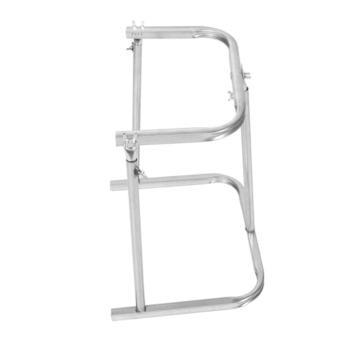 SOLUSTRE Outdoor Müllsackhalter Stand aus Robustem Metall Wiederverwendbar Vielseitig für Garten, Ernte, Camping Effiziente Tütenhalterung für Getreide, Feldfrüchte und Laub Silberner von SOLUSTRE