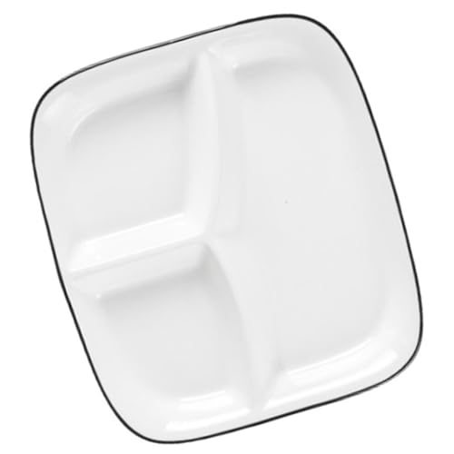 SOLUSTRE Ovale Servierteller Geteiltes Geschirr Essenstablett Kinder Camping Teller Dampfgarer Teller Diät Geteilte Teller Frühstückstablett Grill Teller Pasta Teller Sushi Kind von SOLUSTRE