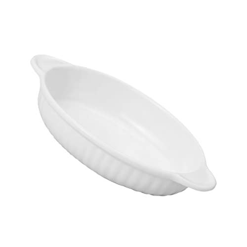 SOLUSTRE Ovaler Keramik Baking Tray mit Doppelgriffen zum Servieren von Aufläufen Lasagne und Salaten Haushalt oder Restaurant von SOLUSTRE