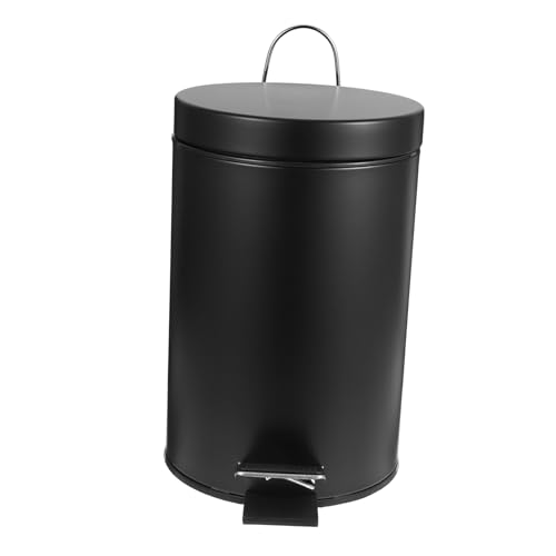 SOLUSTRE Pedal Mülleimer mit Deckel Schwarzer Mattierter Abfalleimer für Küche und Schlafzimmer Platzsparend für Abfälle Hygienisch und Leicht zu Bedienen SOLUSTRE Pedal Mülleimer mit Deckel Schwarzer Mattierter Abfalleimer für Küche und Schlafzimmer Platzsparend für Abfälle Hygienisch und Leicht zu Bedienen von SOLUSTRE