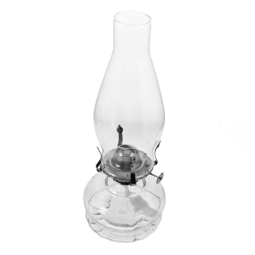 SOLUSTRE Petroleumlampe Glas Vintage Öllaterne Innenbereich Petroleumlampen Für Tisch Kamin Dekoration Petroleumlicht Petroleumlampe Aus Glas Öllampe von SOLUSTRE