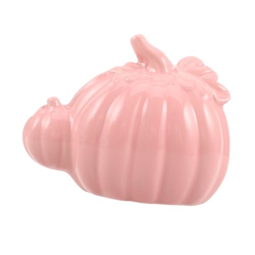 SOLUSTRE Pinker Herbst-dekor für Halloween Vielseitige Tisch Flur-Dekoration Kleine Moderne Kürbis-skulptur für Thanksgiving Wohnzimmer von SOLUSTRE